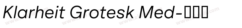 Klarheit Grotesk Med字体转换 Klarheit Grotesk Med字体转换